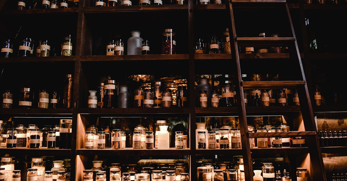 Pharmacy Shelves and Ladder