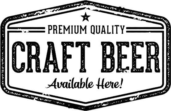 Vintage Craft Beer Bar Sign