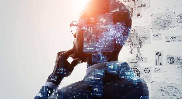 AI (Artificial Intelligence) concept. Deep learning. GUI (Graphical User Interface). AI (Artificial Intelligence) concept. Deep learning. GUI (Graphical User Interface). artificial intelligence education stock pictures, royalty-free photos & images