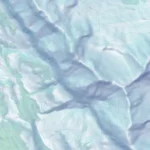 Detailed terrain shown in a beautiful winter palate of colors